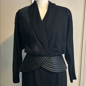 Tiffani Linn Suit 100% Wool Black